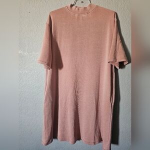 Free People FP Movement Sweatshirt Dress Pink French Terry Swing Trapeze
